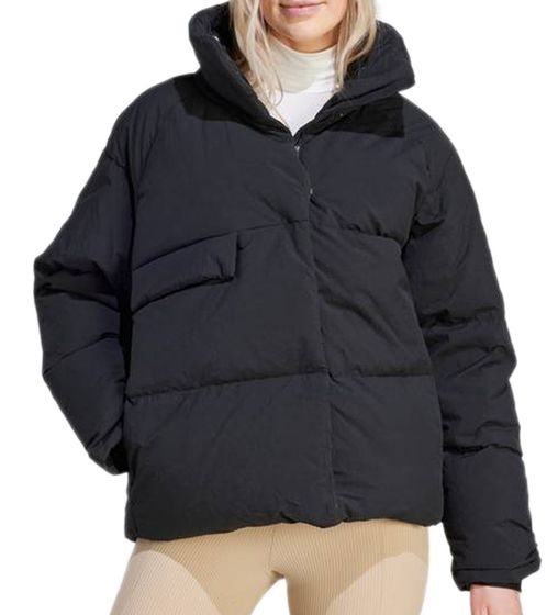 adidas Big Baffle Damen nachhaltige Daunen-Jacke mit Stehkragen Winter-Jacke mit Enten-Daunen IK3166 Schwarz