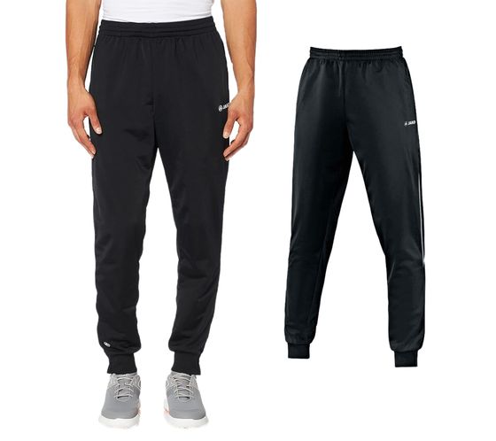 JAKO Attak 2.0 pantalon de jogging pour hommes et enfants avec pantalon de fitness en tissu interlock pour filles et garçons 9272-08 noir