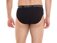 6-pack Kappa men's briefs with cotton stretch underwear with logo waistband underpants 711167 black, blue or grey
