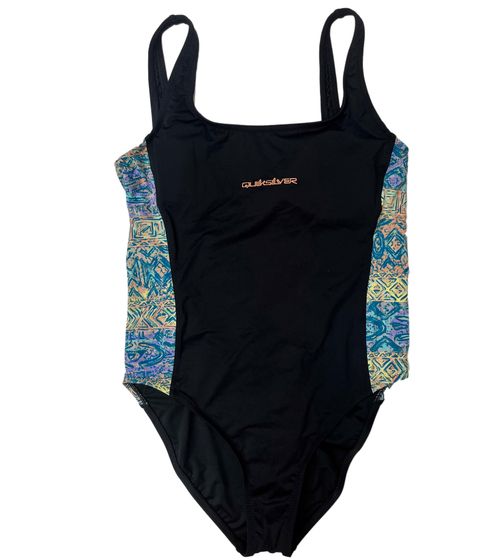 quiksilver Classic women's swimsuit with deep back and graphic print EQWX103043 MGK6 Black