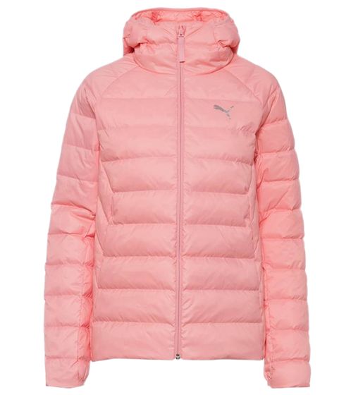 PUMA PackLITE women's winter jacket made of duck down with hood Quilted jacket with warmCELL technology and windCELL technology 849407 63 pink