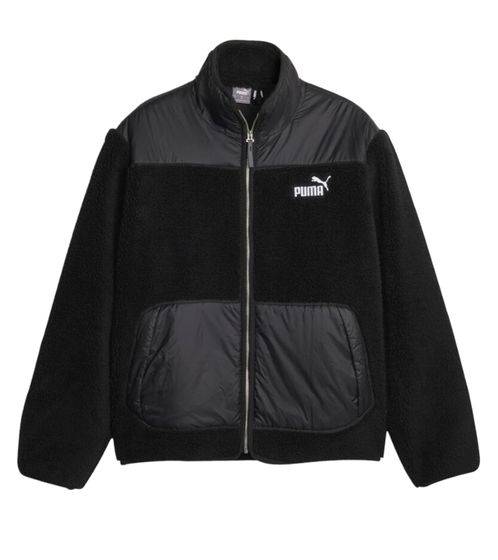 PUMA Sherpa Hybrid Jacket Veste mi-saison pour homme avec col montant et fourrure en peluche 675385 01 Noir