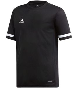 Maillot de sport pour enfants adidas T19 SS avec chemise d'entraînement à technologie CLIMALITE DW6791 noir