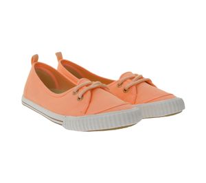 LUHTA Jatta Damen Ballerina Canvas Sneaker mit herausnehmbarer Einlegesohle 9 75522 477L 445 Koralle