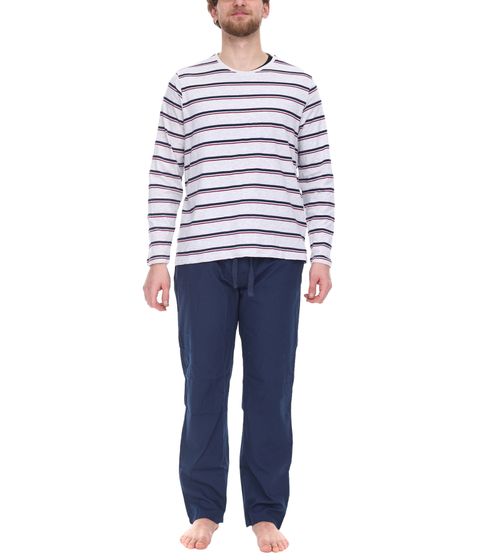 LIVERGY men's pajama set 2-piece striped pajamas cotton pajamas OEKO-TEX Standard 100 426871_2301 M2 blue/red/gray