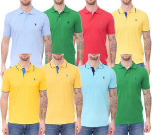 U.S. POLO ASSN. Polo homme uni ou avec accents de couleur, chemise basique, chemise en coton, chemise à manches courtes, jaune, bleu, rouge, vert, turquoise, bleu clair, noir U.S. POLO ASSN. Polo homme uni ou avec accents de couleur, chemise basique, chemise en coton, chemise à manches courtes, jaune, bleu, rouge, vert, turquoise, bleu clair, noir