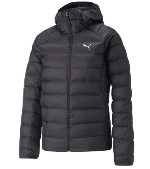 PUMA PackLITE women's winter jacket made of duck down with hood, quilted jacket with warmCELL technology and windCELL technology 849407 01 black