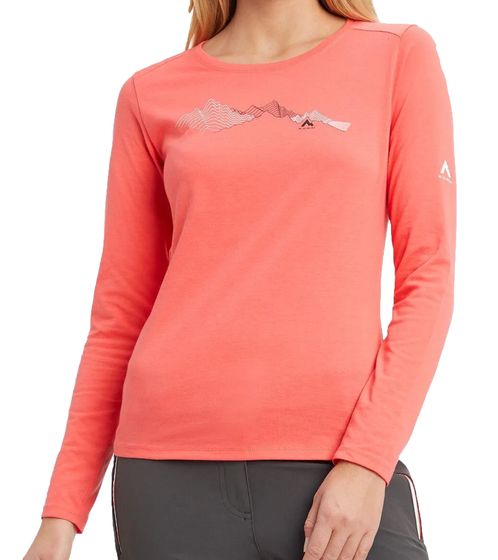 McKinley Haritz W women's long-sleeved shirt made of Dry Plus material hiking shirt 419928 246 orange/red