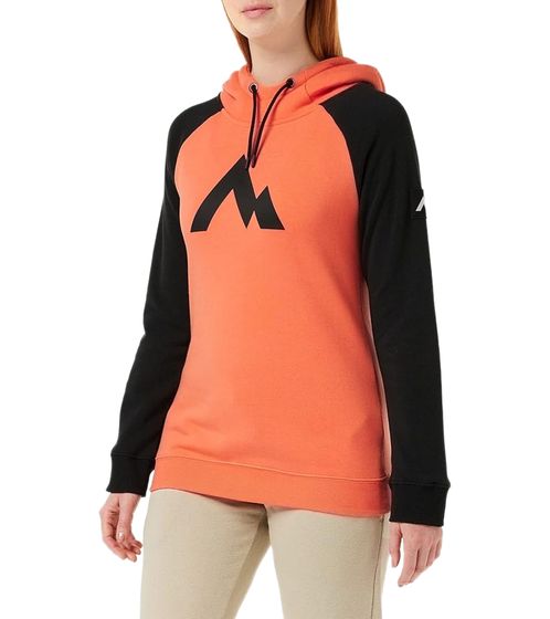 McKINLEY Goldie II Damen Sweater modischer Kapuzen-Pullover mit Logo auf der Front 416664 246 Orange/Schwarz