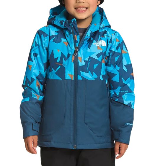 THE NORTH FACE Freedom winter jacket for boys with geometric pattern snow jacket NF0A7UN8949 light blue/dark blue