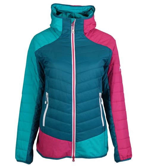 McKINLEY Sohana W Damen Funktions-Jacke wasserabweisende nachhaltige Stepp-Jacke mit PRIMALOFT-Wattierung Packable 419836 900 626 Petrolblau/Pink