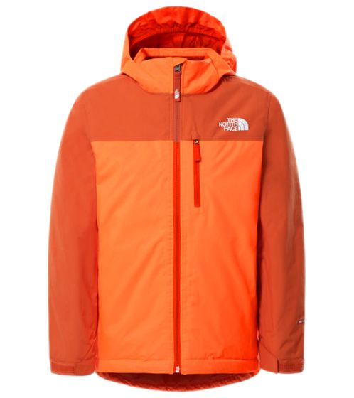 THE NORTH FACE wasserabweisende Winter-Jacke für Jungen mit abnehmbarer Kapuze Schnee-Jacke NF0A5G9719H Neon-Orange