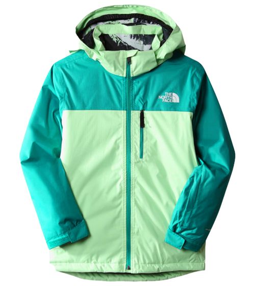 THE NORTH FACE Snowquest Teenager wasserabweisende Winter-Jacke mit abnehmbarer Kapuze Schnee-Jacke NF0A7X306S0 Grün