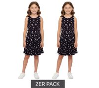 Pack of 2 KIDSWORLD girls' summer dress with all-over floral pattern, casual dress 74239509 black