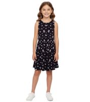 Pack of 2 KIDSWORLD girls' summer dress with all-over floral pattern, casual dress 74239509 black