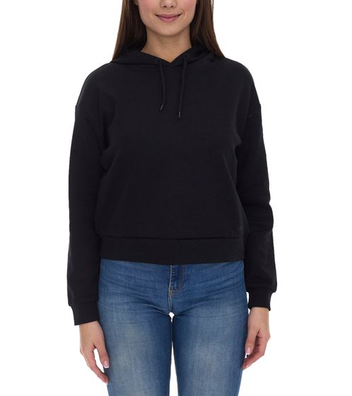 ONLY Play women's crop hoodie hooded sweater short sweatshirt basic sweater 15245850 black