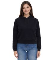 ONLY Play Sweat à capuche court pour femme Pull à capuche Sweat-shirt court Pull basique 15245850 noir