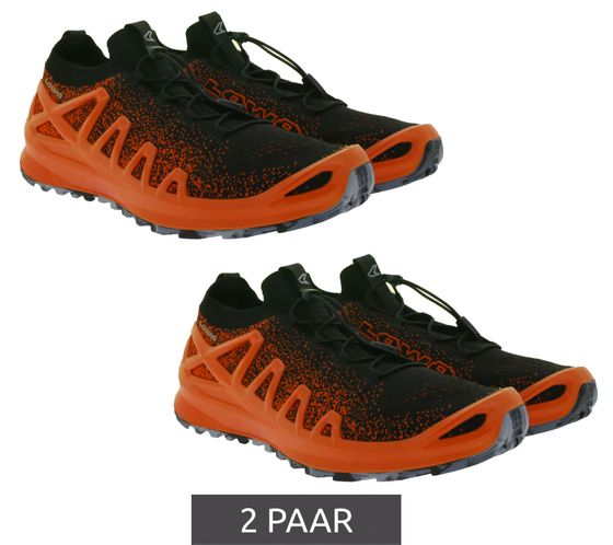 2 Paar LOWA Fusion Herren Wanderschuhe aus DynaPU Sport-Schuhe mit MonoWrap-Frame Trekking-Schuhe 310415 3099 Rot/Schwarz