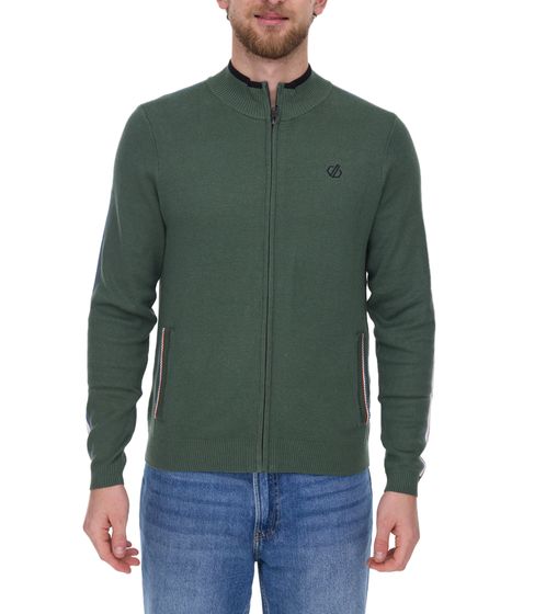 DARE 2b Dutiful II FullZip Men's Cardigan Cotton Jacket with Stripe Details DMK315_DDH Green