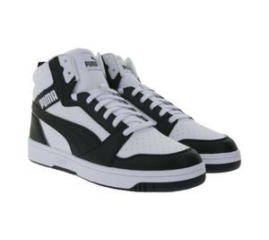 Baskets montantes PUMA Rebound V6 pour femmes et hommes avec mousse souple + basket  392326 01 blanc