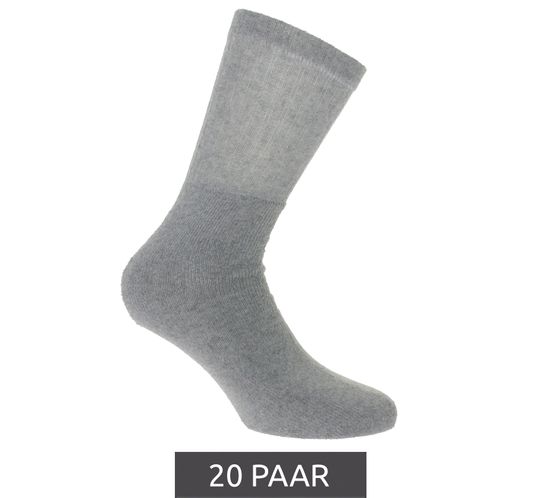 20 Paar SOCKSWEAR Arbeits-Socken lange Baumwoll-Strümpfe Oeko-Tex zertifiziert - Standard 100 Frottee-Socken NAN 8654577 Grau