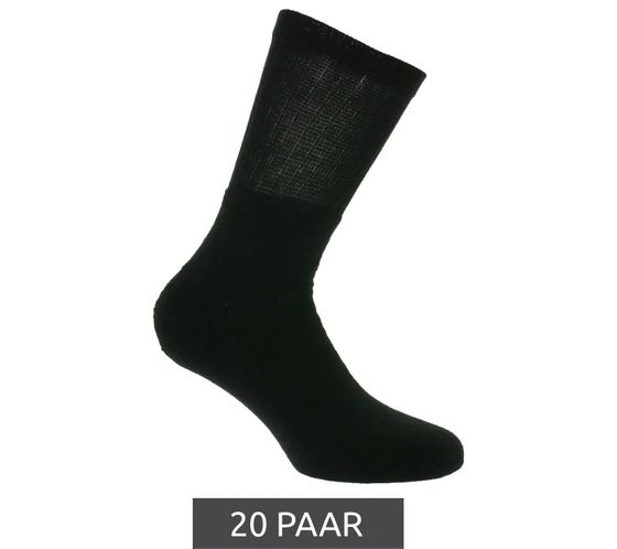 20 paires de chaussettes de travail SOCKSWEAR bas longs en coton certifiés Oeko-Tex - chaussettes éponge standard 100 NAN 8654577 noir