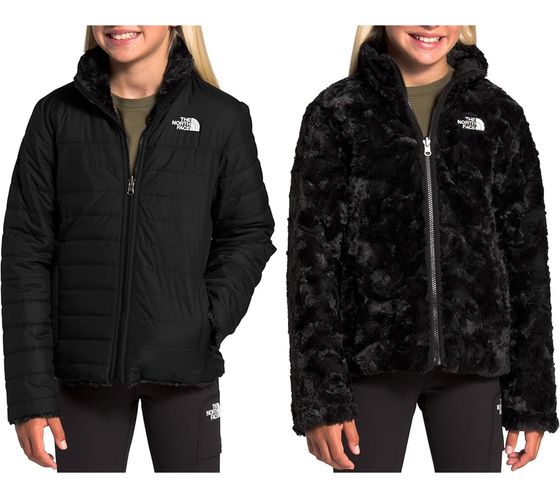 The North Face Mossbud Wende-Jacke Fleece-Jacke mit DWR-Beschichtung Stepp-Jacke Winter-Jacke NF0A7UMRJK3 Schwarz