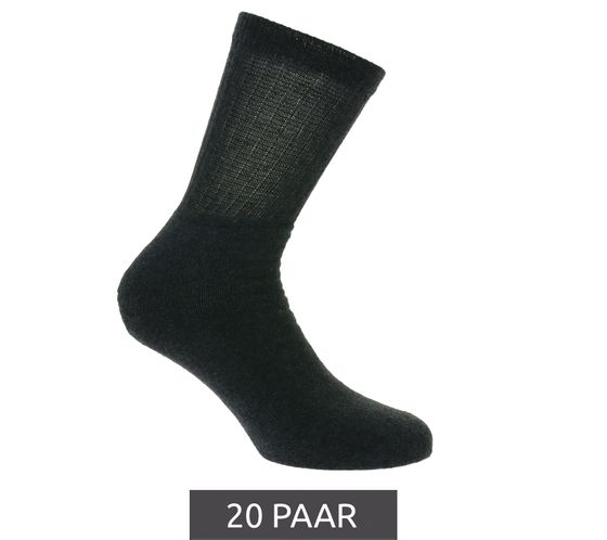 20 Paar SOCKSWEAR Arbeits-Socken lange Baumwoll-Strümpfe Oeko-Tex zertifiziert - Standard 100 Frottee-Socken NAN 8654577 Dunkelgrau