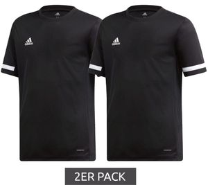 Pack de 2 maillots de sport enfant adidas T19 SS avec chemise d'entraînement technologie CLIMALITE DW6791 noir