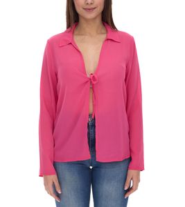 Blusa de mujer Aniston SELECTED de manga larga con lazo y aspecto arrugado 63149957 rosa Blusa de mujer Aniston SELECTED de manga larga con lazo y aspecto arrugado 63149957 rosa