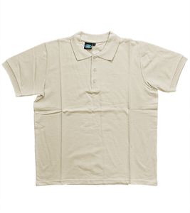 Polo homme LAND ROVER avec partie en coton, chemise à manches courtes avec logo brodé 96006 beige