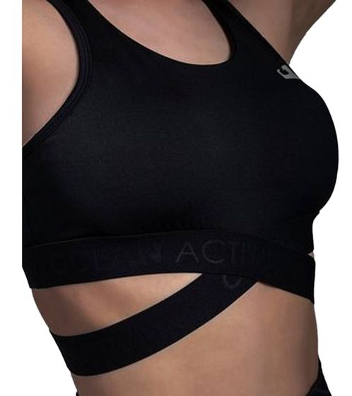 OCEAN SPORTSWEAR women's sports bra made from recycled material summer bustier 85260144 black