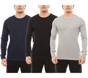 AM Legend Herren Basic Langarm-Shirt mit Rundhals-Ausschnitt Baumwoll-Longsleeve 26182 Grau, Schwarz oder Blau