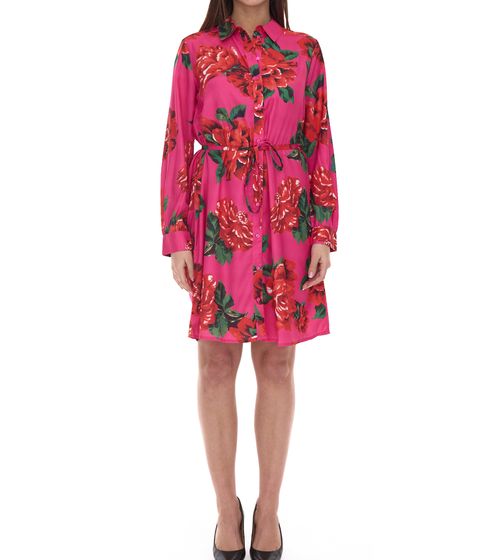 Aniston CASUAL women's dress with all-over floral print, long-sleeved dress 87575134 pink/red/green