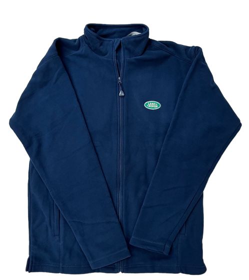 Land Rover men's fleece jacket, autumn jacket with brand logo, transitional jacket, Land Rover fleece blue