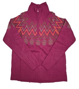 Aniston women's sweater chunky knit sweater in Norwegian design 60972363 pink/multi-colored