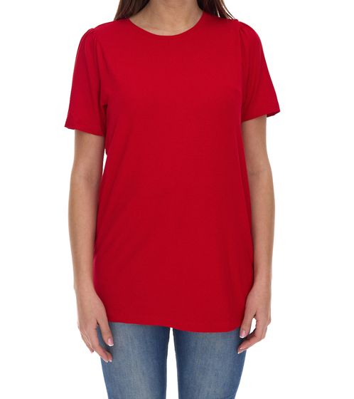 HECHTER PARIS Damen T-Shirt Sommer-Shirt mit leichten Puffärmeln 26272246 Rot