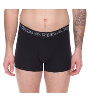 Lot de 2 boxers homme Kappa avec lettrage de la marque et logo caleçon 351K1JW ADO noir/citron vert