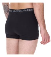 Lot de 2 boxers homme Kappa avec lettrage de la marque et logo caleçon 351K1JW ADO noir/citron vert