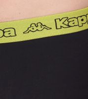 Pack of 10 Kappa men's boxer shorts with brand lettering and logo underpants 351K1JW black/lime or black/violet
