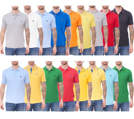 U.S. POLO ASSN. Herren Polo-Shirt Basic-Shirt Baumwoll-Shirt Kurzarm-Shirt in verschiedenen Modellen und Farben