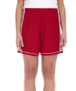 Short de sport adidas Squadra 17 pour femme avec technologie ClimaLite pantalon d'entraînement BK4779 rouge/blanc