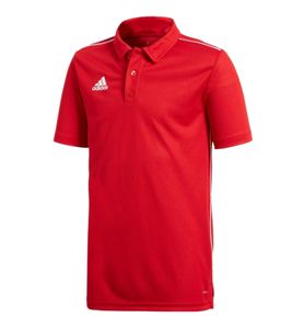 adidas Core 18 Kinder atmungsaktives Polo-Shirt mit Climalite-Technologie Sport-Shirt CV3681 Rot/Weiß