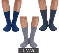 3 Paar primair socks. nachhaltige Freizeit-Socken Baumwoll-Socken lange Strick-Socken 53200-7004 Royalblau/Dunkelblau/Weiß