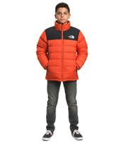 THE NORTH FACE Massif Daunenjacke Kinder Jungen Ski-Jacke Jugendliche wasserabweisende Schnee-Jacke Gänsedaunen NF0A827Z1W2 Orange/Schwarz
