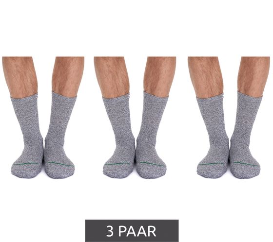 3 pairs of primair socks. sustainable leisure socks, cotton socks, long knitted socks 53200-7003 light grey/dark grey