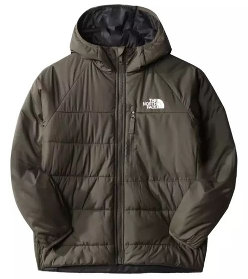 THE NORTH FACE Jr Reversible Perrito Down Jacket Children's Jacket Reversible Jacket for Boys Down Jacket NF0A7X4RBQW Green/Black