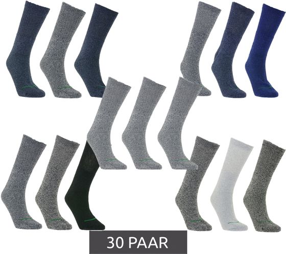 30 pairs of primair socks. Sustainable leisure socks, cotton socks, long knitted socks 53200 black/white/light grey/dark grey