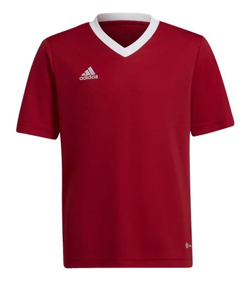 adidas Entrada 22 men's sports shirt, sustainable training shirt with AEROREADY technology, fitness top H61736 red/white