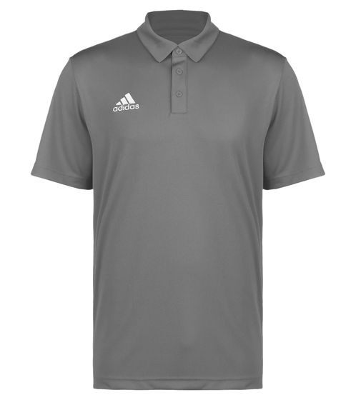 adidas Entrada 22 sustainable polo shirt for boys everyday shirt with AEROREADY technology short sleeve top H57485 gray